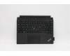 Lenovo MECH_ASM Backlit KB Israel(HBW)FPR Black pour Lenovo ThinkPad X12 Detachable (20UW/20UV)