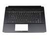 025.901I1.0001 original Acer clavier incl. topcase DE (allemand) noir/transparent/noir avec rétro-éclairage