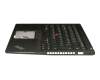 02HM285 original Lenovo clavier incl. topcase DE (allemand) noir/noir avec rétro-éclairage et mouse stick