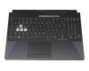 04060-01200300 original Asus clavier incl. topcase DE (allemand) noir/transparent/noir avec rétro-éclairage