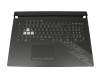 04062-00120200 original Asus clavier incl. topcase DE (allemand) noir/noir avec rétro-éclairage