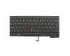 04X0128 original Lenovo clavier CH (suisse) noir/noir abattue avec rétro-éclairage et mouse stick