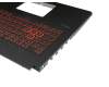 0KN1-5J1GE21 original Pega clavier incl. topcase DE (allemand) noir/rouge/noir avec rétro-éclairage