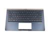 0KN1-6A1GE13 original Pegatron clavier incl. topcase DE (allemand) noir/bleu avec rétro-éclairage