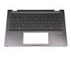 0KN1-A11GE13 R1.0 original Pegatron clavier incl. topcase DE (allemand) gris/gris avec rétro-éclairage (Gun Metal Grey)