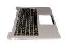 0KNB0-2601GE00 original Wistron clavier incl. topcase DE (allemand) noir/argent avec rétro-éclairage