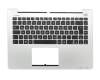 0KNB0-4108GE00 original Asus clavier incl. topcase DE (allemand) noir/argent