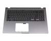 0KNB0-5109GE00 original Asus clavier incl. topcase DE (allemand) noir/gris avec rétro-éclairage