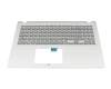 0KNB0-5116GE00 original Asus clavier incl. topcase DE (allemand) gris/argent