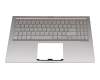 0KNB0-563CSF00 original Asus clavier incl. topcase SF (suisse-francais) argent/argent avec rétro-éclairage