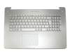 0KNB0-6625SF00 original Asus clavier incl. topcase SF (suisse-francais) argent/argent avec rétro-éclairage