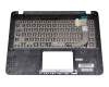 0KNB0-F126GE00 original Asus clavier incl. topcase DE (allemand) noir/argent