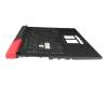 0KNR0-4810GE00 original Asus clavier incl. topcase DE (allemand) noir/noir/rouge avec rétro-éclairage RGB 4-ZONE