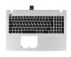 Clavier incl. topcase DE (allemand) noir/blanc original pour Asus A550LN