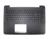 Clavier incl. topcase DE (allemand) noir/noir with brushed pattern original pour Asus X555LN