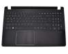 Clavier incl. topcase DE (allemand) noir/noir original pour Acer Aspire V5-573G-54208G1Taii