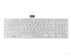 Clavier DE (allemand) blanc/blanc brillant original pour Toshiba Satellite Z30-B