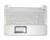 Clavier incl. topcase DE (allemand) blanc/blanc original pour Toshiba Satellite L50-B-14L