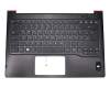 Clavier incl. topcase DE (allemand) noir/noir avec rétro-éclairage original pour Fujitsu LifeBook U772 (0M27R1DE)