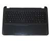 Clavier incl. topcase DE (allemand) noir/noir original pour HP Compaq 15-a000