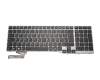 Clavier DE (allemand) noir/gris avec rétro-éclairage original pour Fujitsu LifeBook E754 (VFY:E7540MXC51DE/B1)