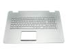 AEBK3G00010 original Quanta clavier incl. topcase DE (allemand) argent/argent avec rétro-éclairage