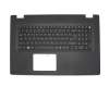 Clavier incl. topcase DE (allemand) noir/noir original pour Acer TravelMate P2 (P278-M)