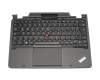 Clavier incl. topcase DE (allemand) noir/noir avec mouse stick original pour Lenovo ThinkPad Helix (3xxx)