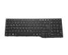 Clavier DE (allemand) noir/noir abattue original pour Fujitsu LifeBook E554 (VFY:E5540M47APDE)