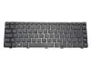 Clavier DE (allemand) noir/noir brillant original pour Dell Inspiron 14 (3442)