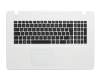 Clavier incl. topcase DE (allemand) noir/blanc original pour Asus X751LD