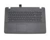 Clavier incl. topcase DE (allemand) noir/noir original pour Asus R752LB