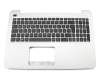 Clavier incl. topcase DE (allemand) noir/argent original pour Asus VivoBook X556UQ-XO075T