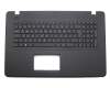 Clavier incl. topcase DE (allemand) noir/noir original pour Asus F751LD