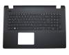 Clavier incl. topcase DE (allemand) noir/noir original pour Acer TravelMate P2 (P276-MG)