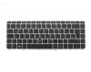 Clavier DE (allemand) noir/argent mat avec rétro-éclairage et mouse stick original pour HP EliteBook 840 G4