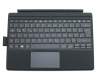 Clavier incl. topcase DE (allemand) noir/noir avec rétro-éclairage original pour Acer Switch Alpha 12 (SA5-271P)