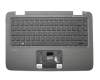 Clavier incl. topcase DE (allemand) noir/noir original pour HP Pavilion X360 13-a100