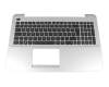 Clavier incl. topcase DE (allemand) noir/argent original pour Asus A555LA