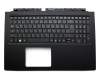 Clavier incl. topcase DE (allemand) noir/noir avec rétro-éclairage original pour Acer Aspire V 15 Nitro (VN7-572G)