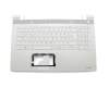 Clavier incl. topcase DE (allemand) blanc/blanc original pour Toshiba Satellite L50-C