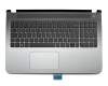 Clavier incl. topcase DE (allemand) noir/gris original pour HP Pavilion 15-ab000