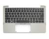 Clavier incl. topcase DE (allemand) noir/argent original pour Acer Switch 11 V (SW5-173P)