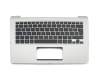 Clavier incl. topcase DE (allemand) noir/argent original pour Asus Transformer Book Flip TP300LD