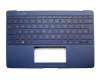 90NB0CZ1-R31GE0 original Asus clavier incl. topcase DE (allemand) bleu avec rétro-éclairage
