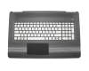 V150646JS1 original Sunrex clavier incl. topcase DE (allemand) argent/noir avec rétro-éclairage