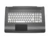 Clavier incl. topcase DE (allemand) argent/noir avec rétro-éclairage original pour HP Pavilion 17-ab213ng (2EQ36EA)