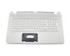 Clavier incl. topcase DE (allemand) blanc/argent original pour HP Pavilion 17-f100