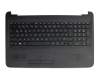 Clavier incl. topcase DE (allemand) noir/noir original pour HP 15-ba000