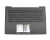 Clavier incl. topcase DE (allemand) noir/noir avec rétro-éclairage original pour Lenovo S41-75 (80JR)